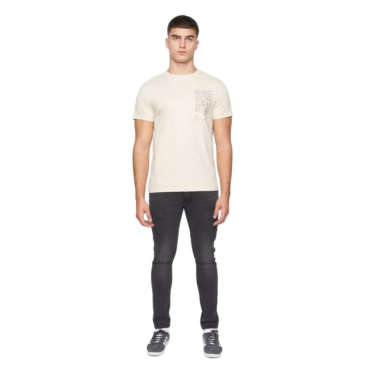 Ecru - Side - Duck and Cover Mens Bardent T-Shirt