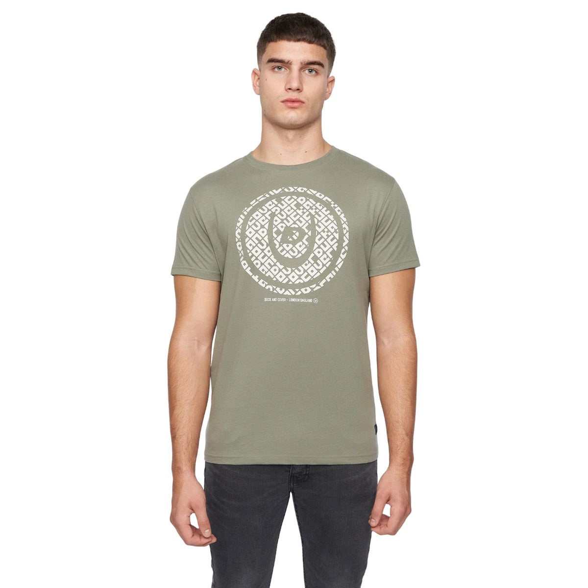 Sage - Front - Duck and Cover Mens Brodsky T-Shirt