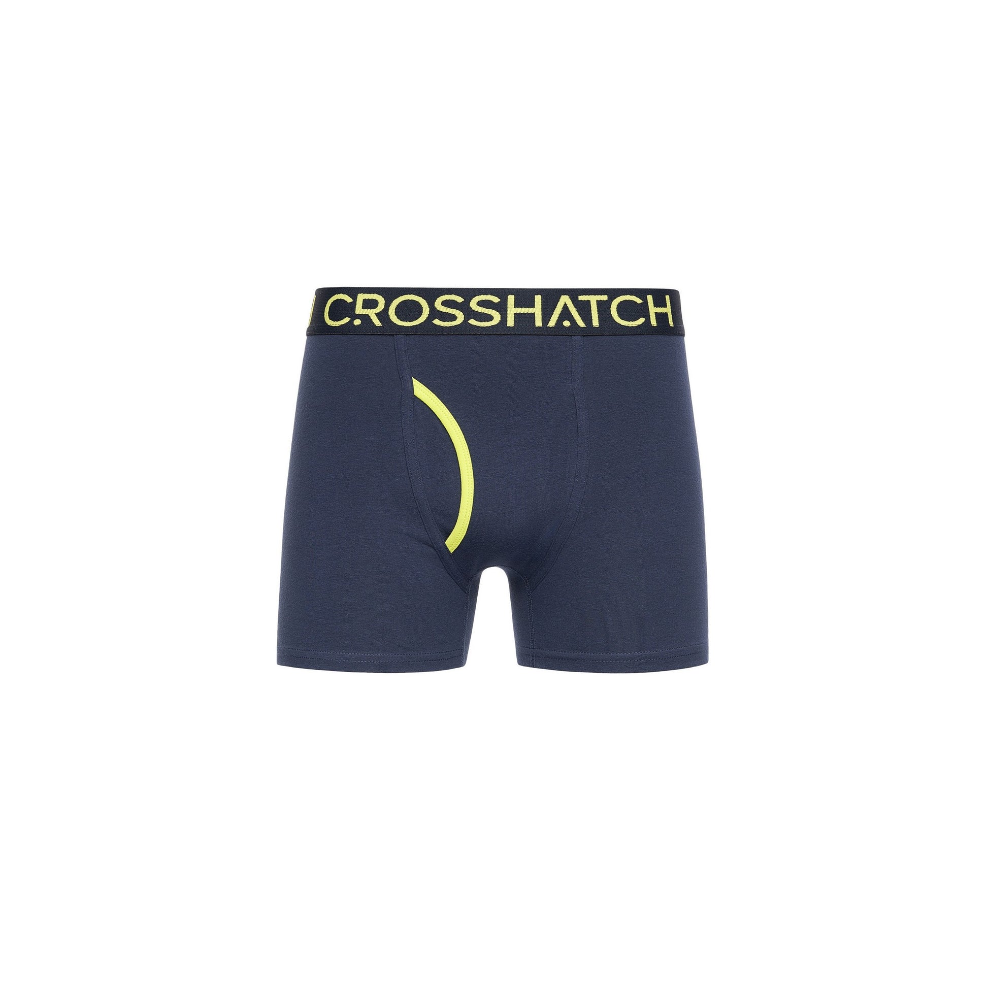 Navy - Side - Crosshatch Mens Trioglow Boxer Shorts (Pack of 3)