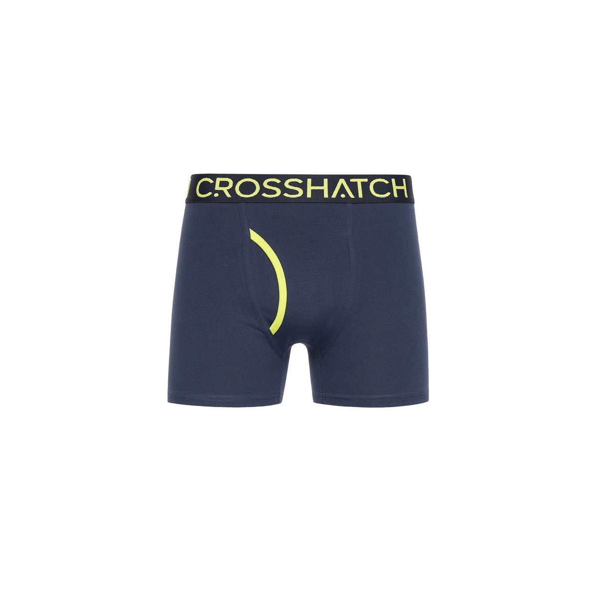 Navy - Side - Crosshatch Mens Trioglow Boxer Shorts (Pack of 3)