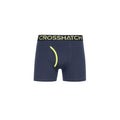 Navy - Side - Crosshatch Mens Trioglow Boxer Shorts (Pack of 3)