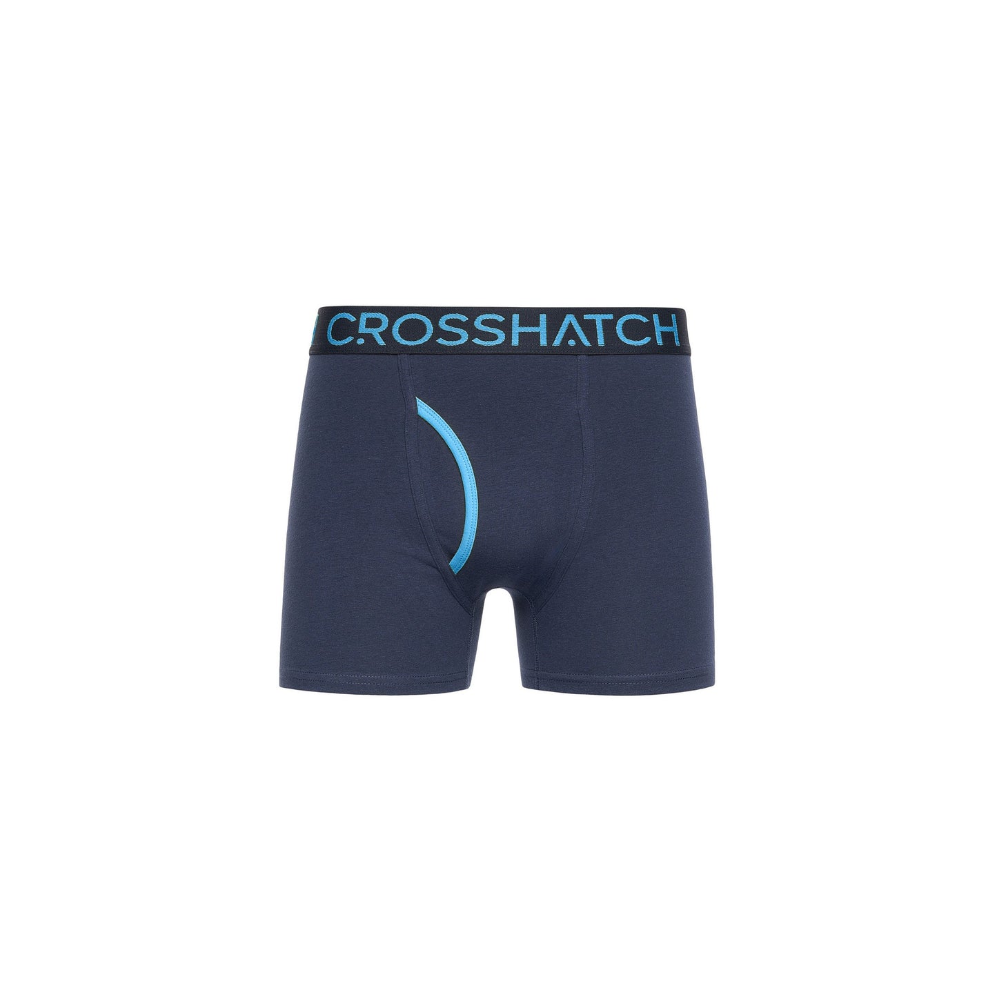 Navy - Pack Shot - Crosshatch Mens Trioglow Boxer Shorts (Pack of 3)
