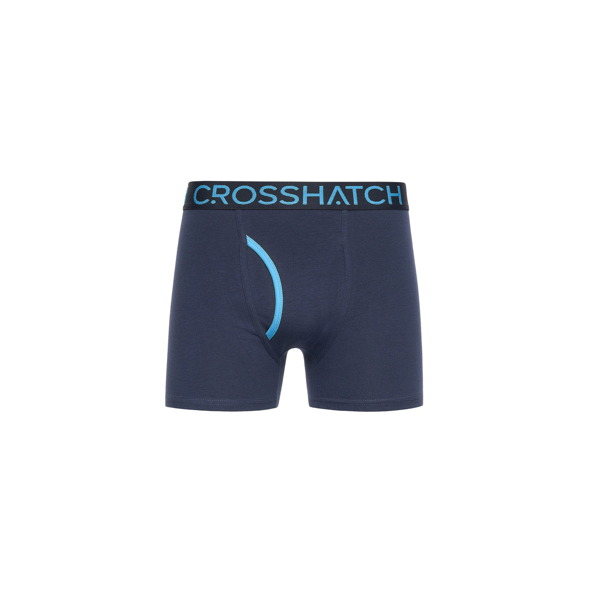 Navy - Pack Shot - Crosshatch Mens Trioglow Boxer Shorts (Pack of 3)