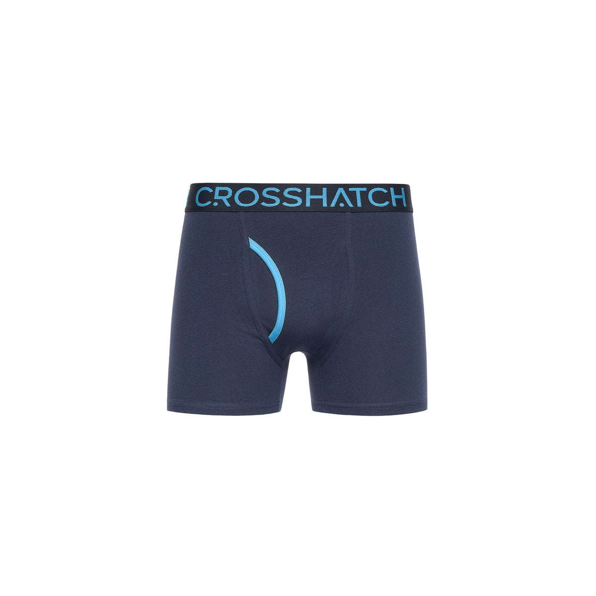 Navy - Pack Shot - Crosshatch Mens Trioglow Boxer Shorts (Pack of 3)