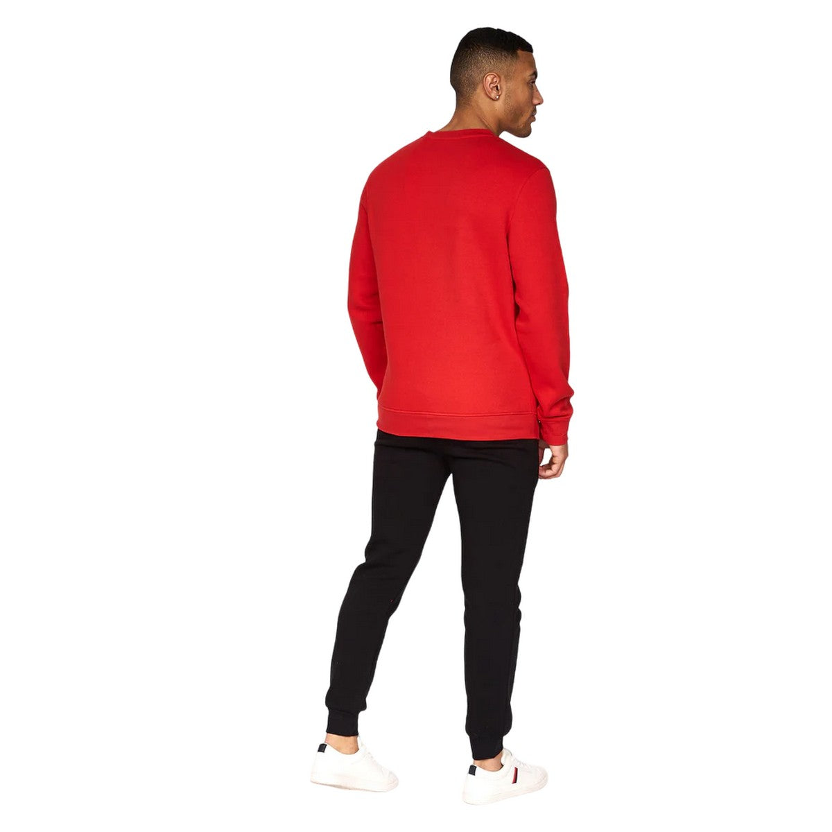 Red-Charcoal - Lifestyle - Crosshatch Mens Traymax Crew Neck Sweatshirt (Pack of 2)
