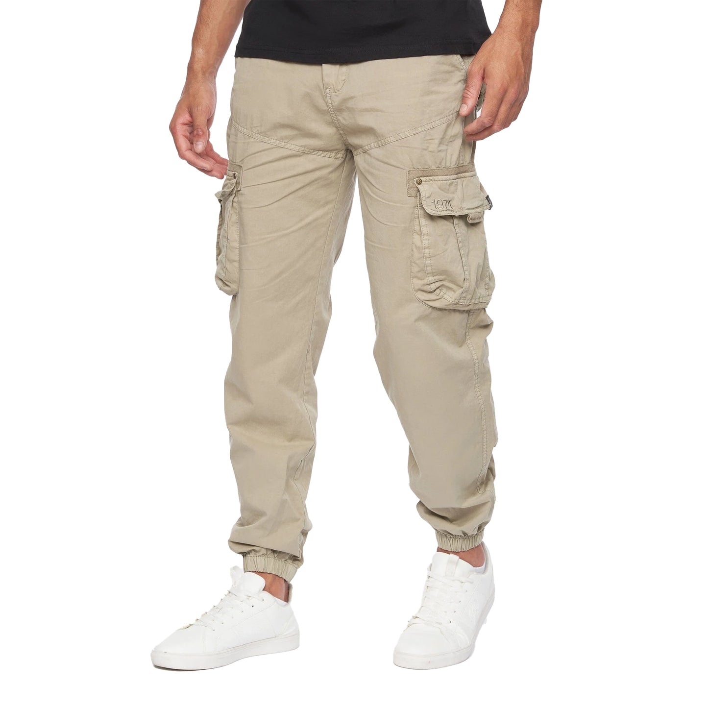 Stone - Front - Duck and Cover Mens Kartmoore Combat Trousers