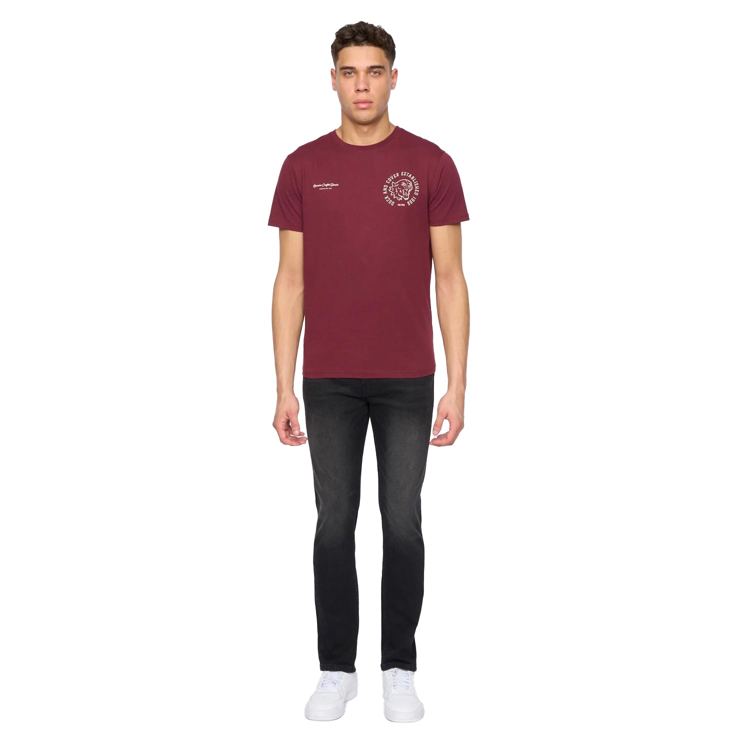 Black - Side - Duck And Cover Mens Overburg Tapered Jeans