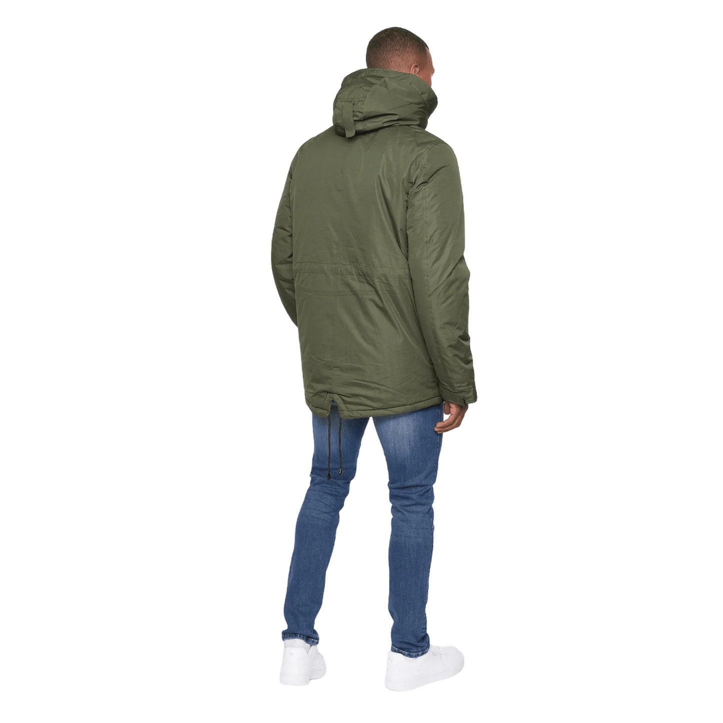Olive - Back - Duck and Cover Mens Parkit Parka