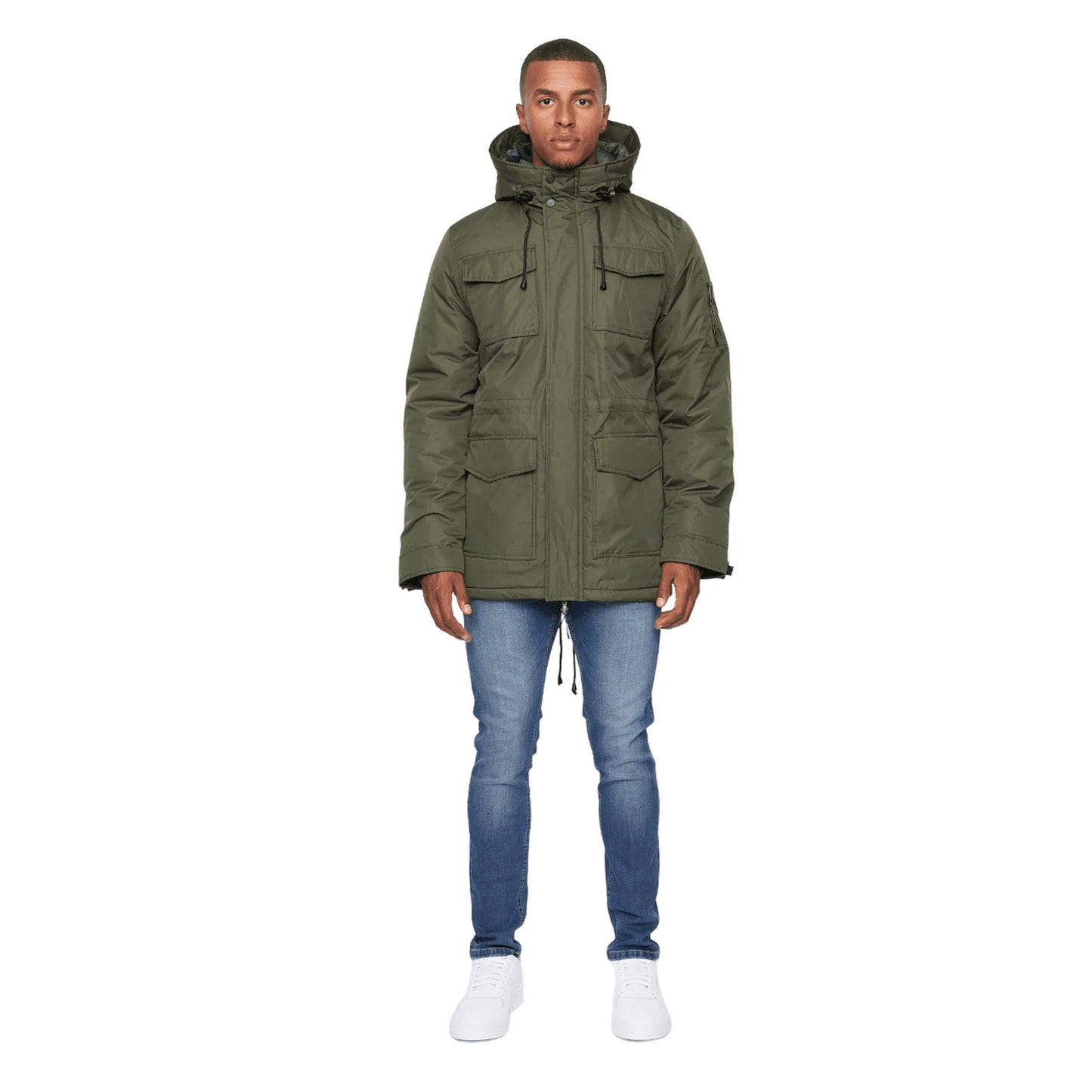 Olive - Side - Duck and Cover Mens Parkit Parka