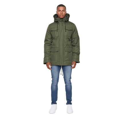 Olive - Side - Duck and Cover Mens Parkit Parka