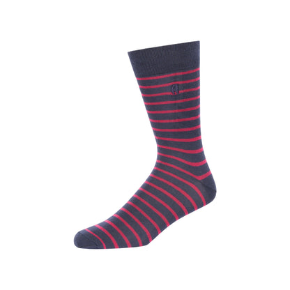Grey-Marine-Raspberry - Side - French Connection Unisex Adult Oakley Socks (Pack of 3)