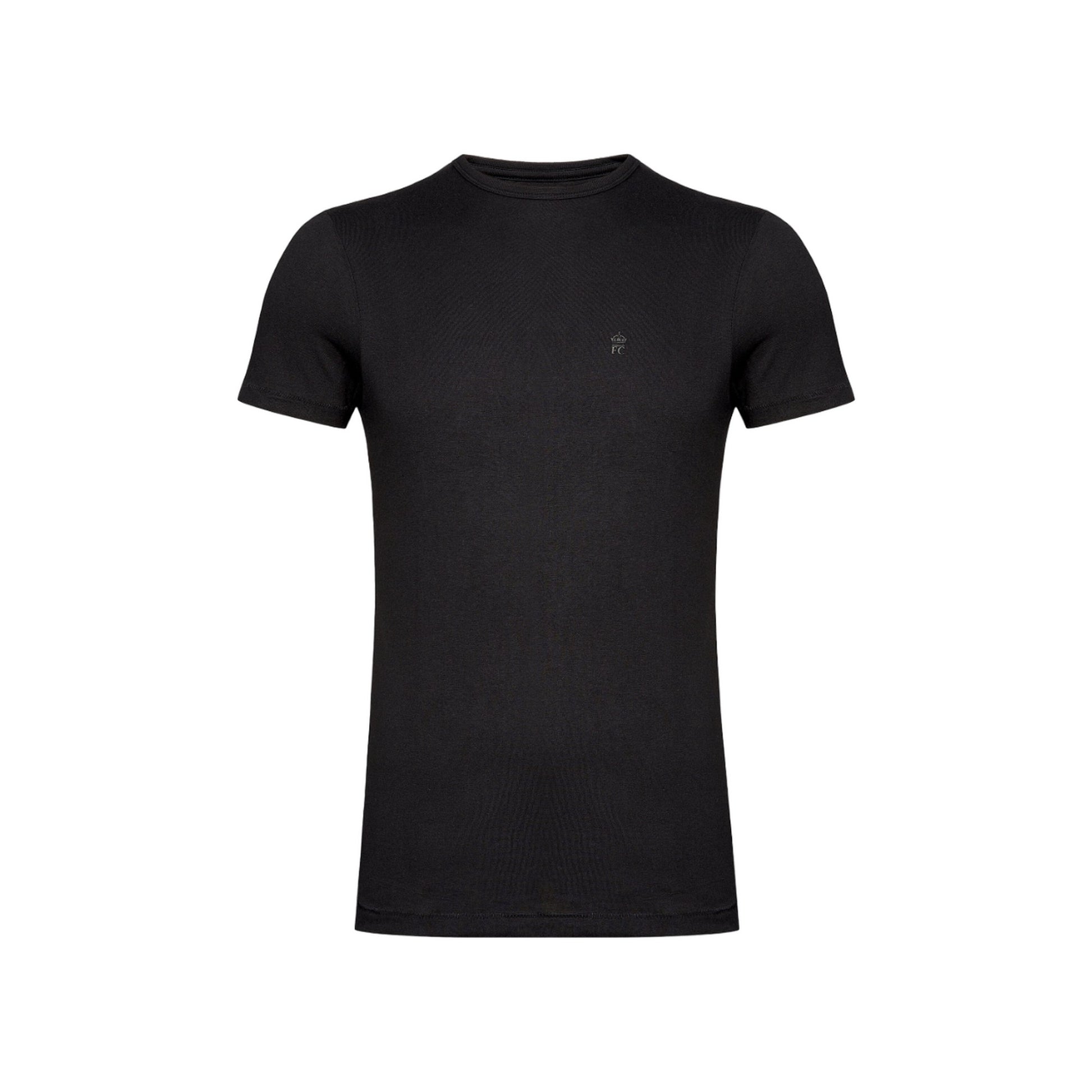 Black - Back - French Connection Mens Crew Neck T-Shirt (Pack of 3)