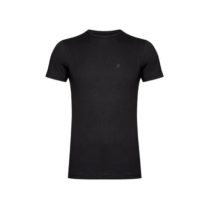 Black - Back - French Connection Mens Crew Neck T-Shirt (Pack of 3)