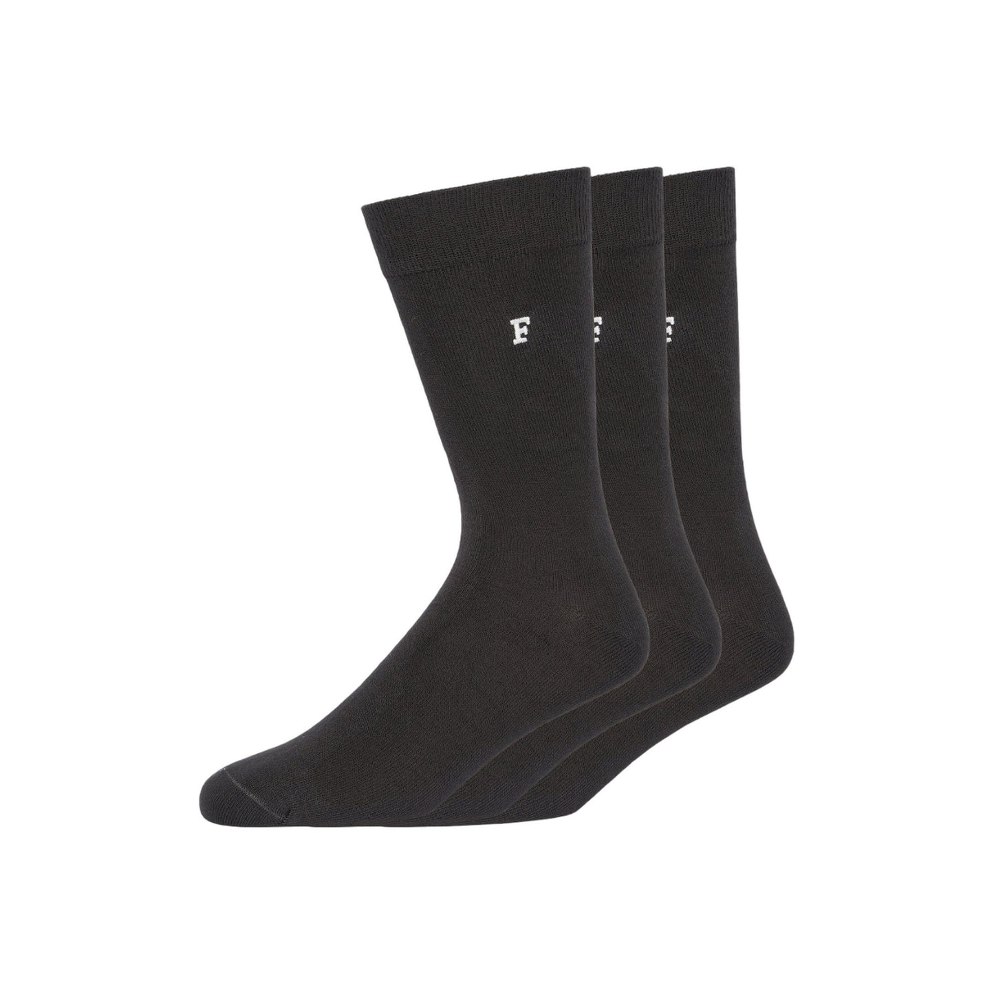 Black - Front - French Connection Unisex Adult Waterfall Socks (Pack of 3)