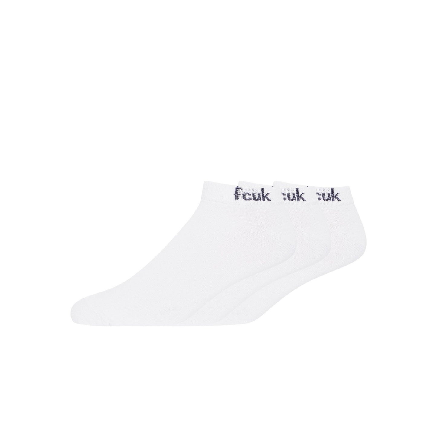 White-Marine - Front - French Connection Unisex Adult Trainer Socks (Pack of 3)
