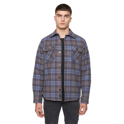 Blue - Front - Duck and Cover Mens Willington Checked Overshirt