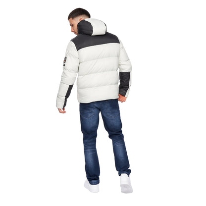 Putty-Black - Back - Crosshatch Mens Chemerley Hooded Jacket