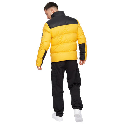 Yellow-Black - Back - Crosshatch Mens Demerley Jacket