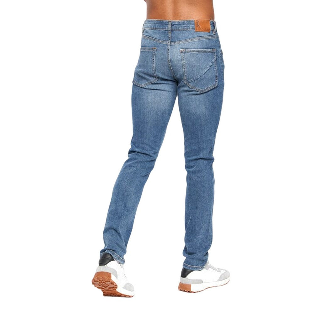 Stone Wash - Back - Ringspun Mens Sparta Distressed Jeans