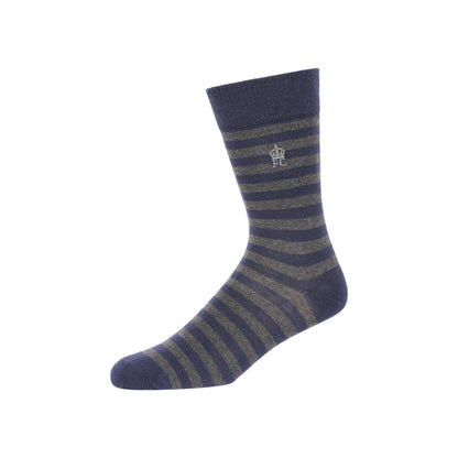 Marine-Charcoal - Back - French Connection Unisex Adult Dot And Stripe Socks (Pack of 3)