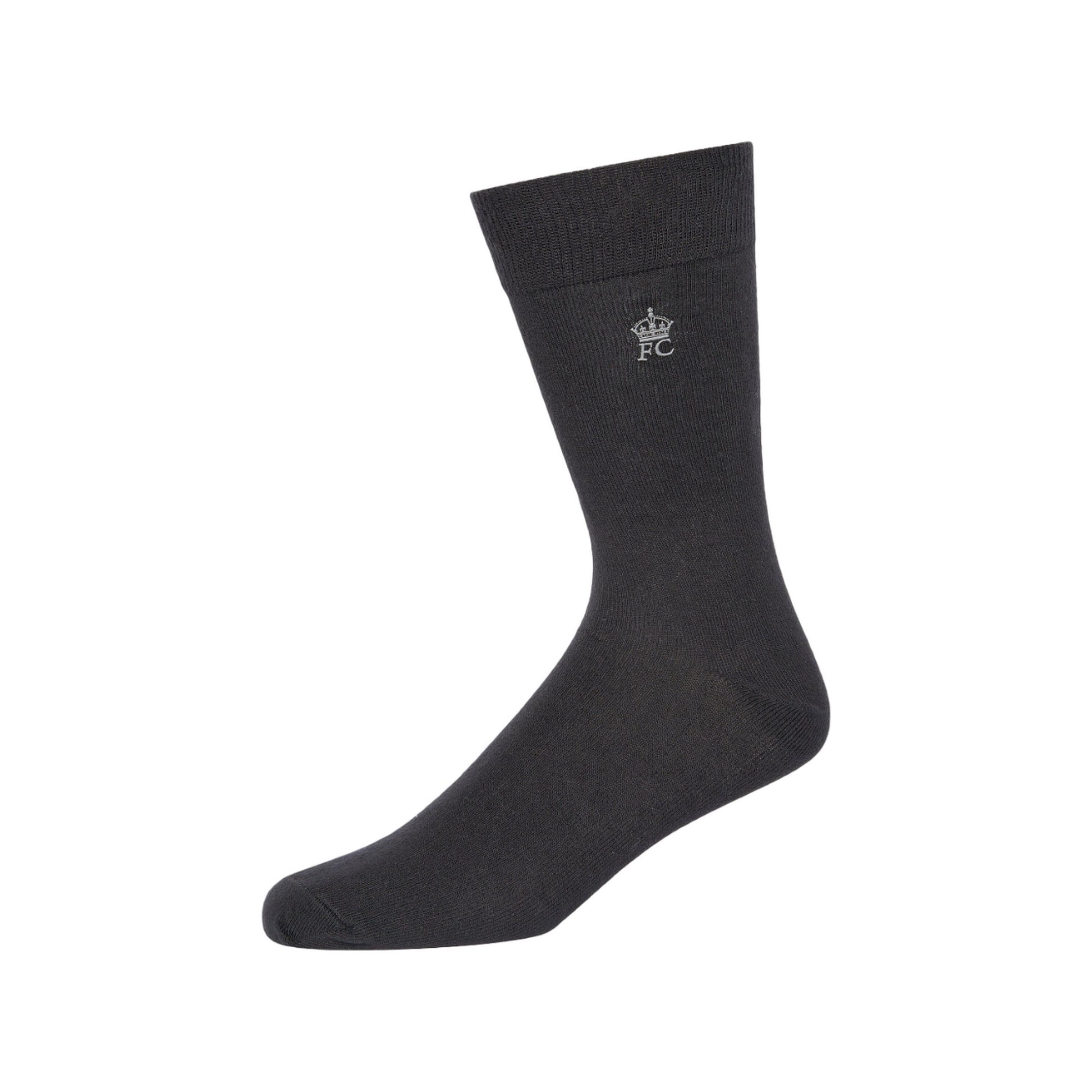 Black-Gunmetal Grey - Back - French Connection Unisex Adult Logo Socks (Pack of 3)