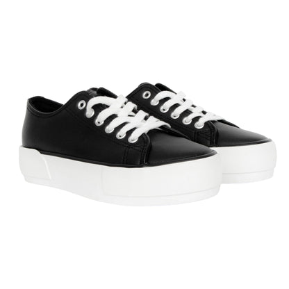 Black-White - Front - Loyalty & Faith Womens-Ladies Millie Trainers