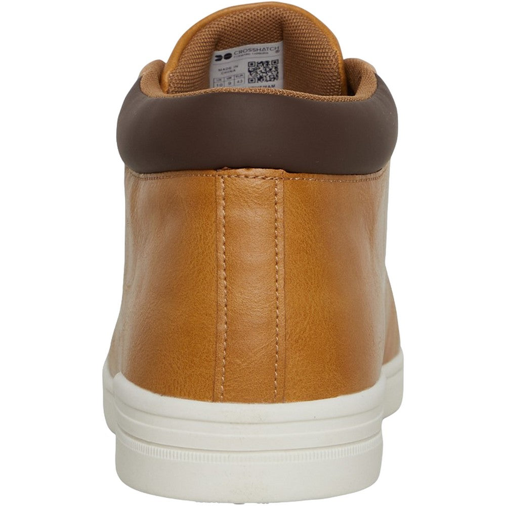 Brown - Back - Crosshatch Mens Alistair Ankle Boots