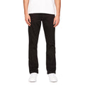 Solid Black - Front - Crosshatch Mens Princed Denim Jeans