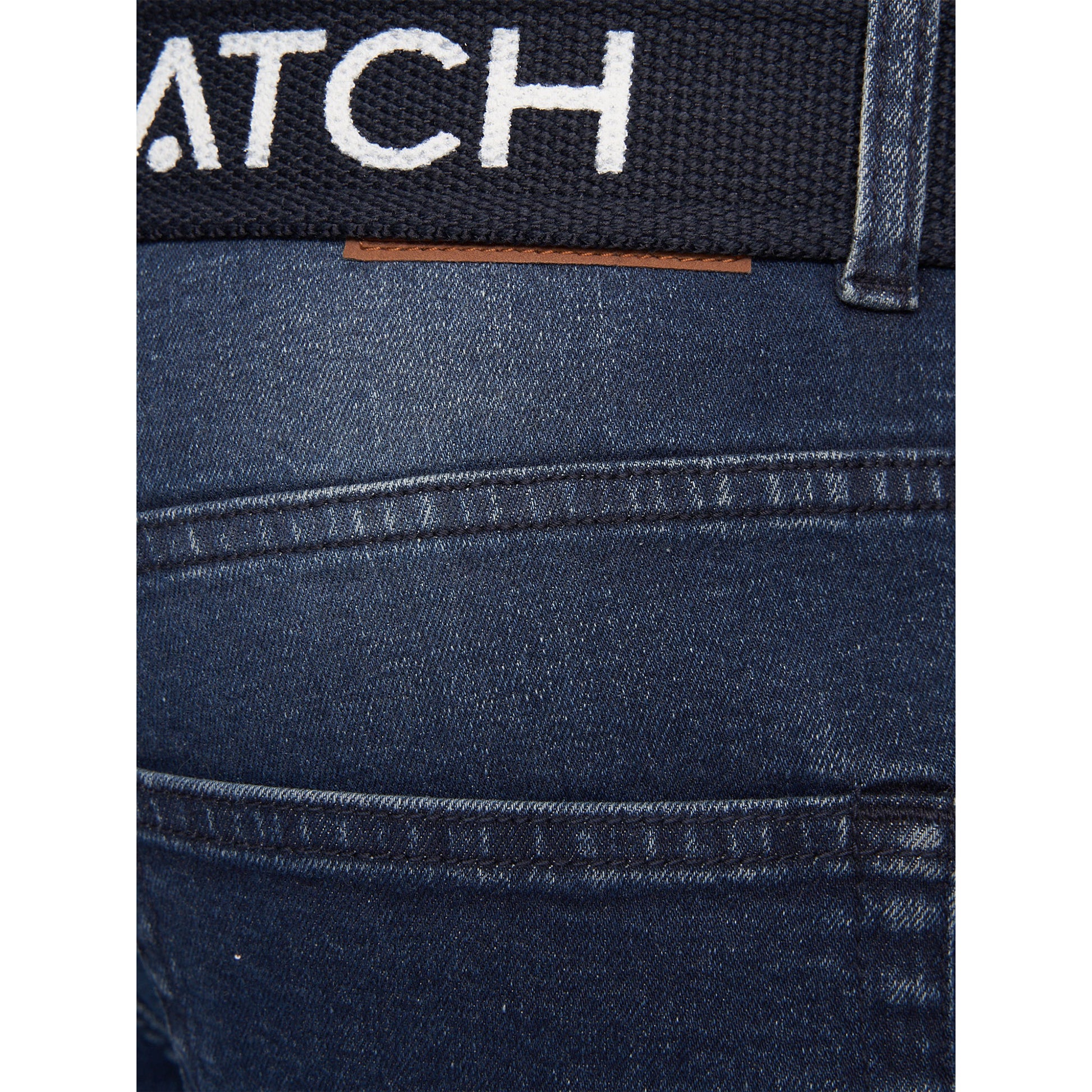 Dark Wash - Side - Crosshatch Mens Princed Denim Jeans
