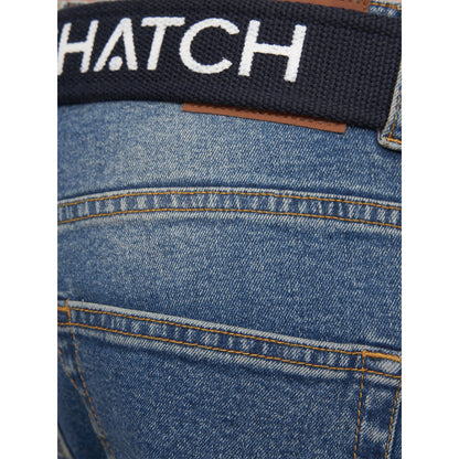 Stone Wash - Side - Crosshatch Mens Princed Denim Jeans