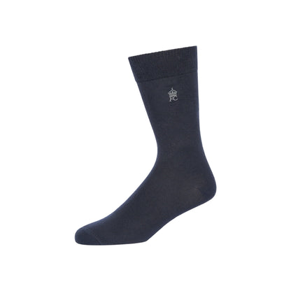 Grey-Navy-Black - Side - French Connection Unisex Adult Plain Socks (Pack of 3)