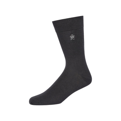 Grey-Navy-Black - Lifestyle - French Connection Unisex Adult Plain Socks (Pack of 3)