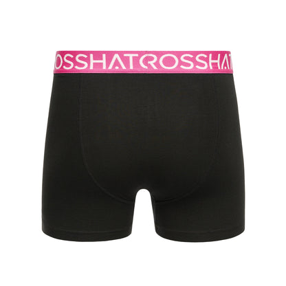 Fuchsia - Back - Crosshatch Mens Crystaline Boxer Shorts (Pack of 3)