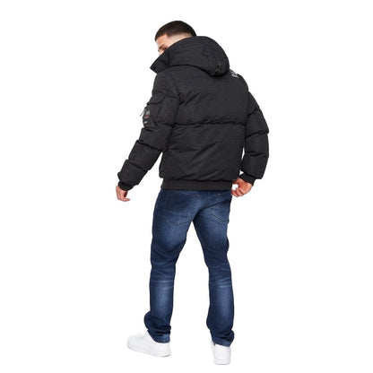 Black - Back - Crosshatch Mens Milwaka Padded Jacket