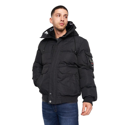 Black - Side - Crosshatch Mens Milwaka Padded Jacket