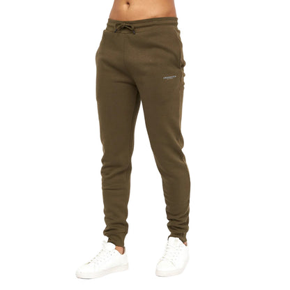 Dark Olive - Front - Crosshatch Mens Complainz Jogging Bottoms