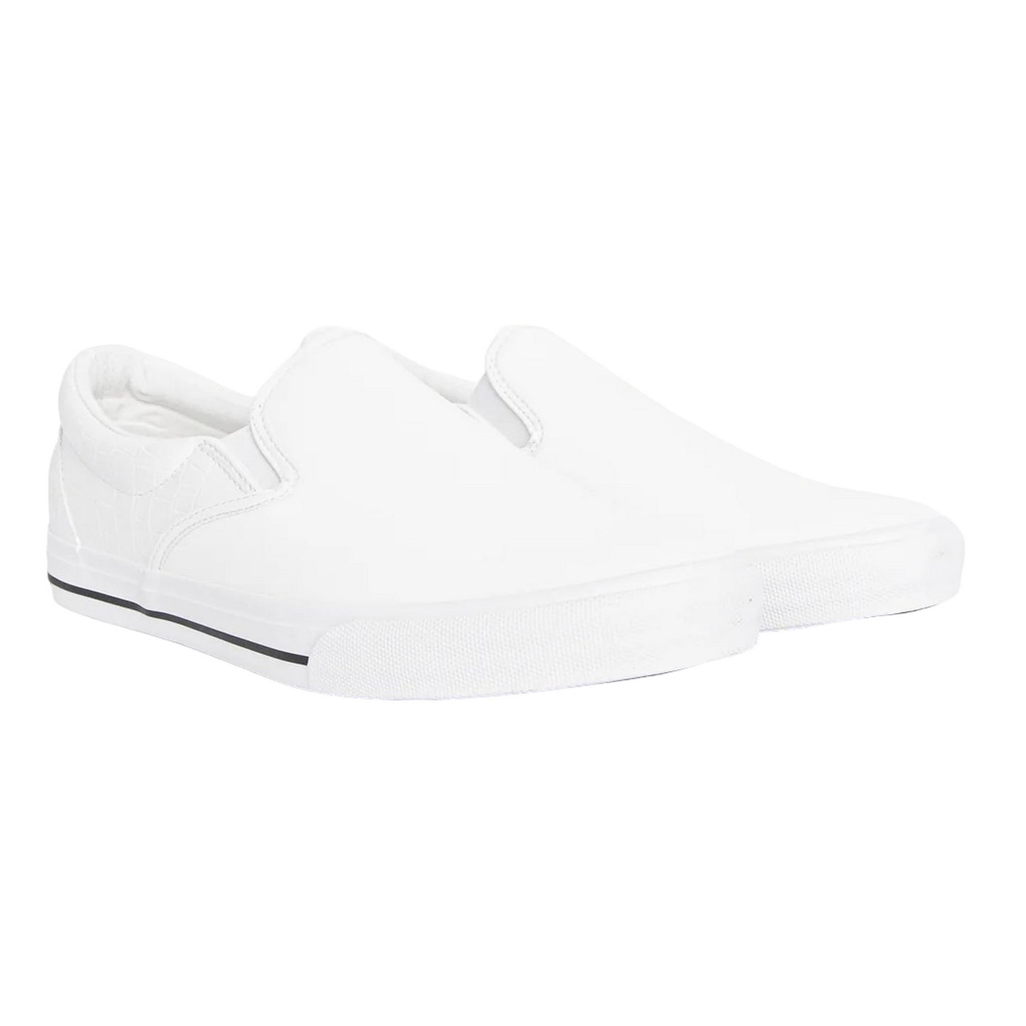 White - Front - Crosshatch Mens Roxburgh Pumps