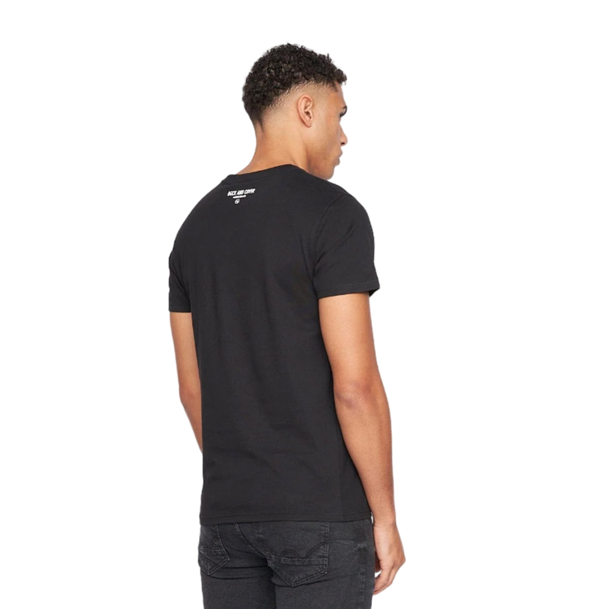 Black - Back - Duck and Cover Mens Centrica T-Shirt