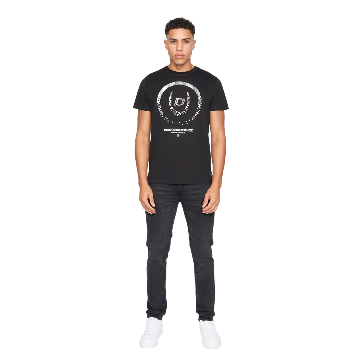 Black - Lifestyle - Duck and Cover Mens Centrica T-Shirt