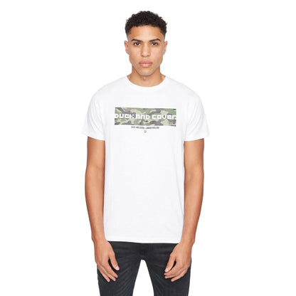 White - Front - Duck and Cover Mens Camoville T-Shirt