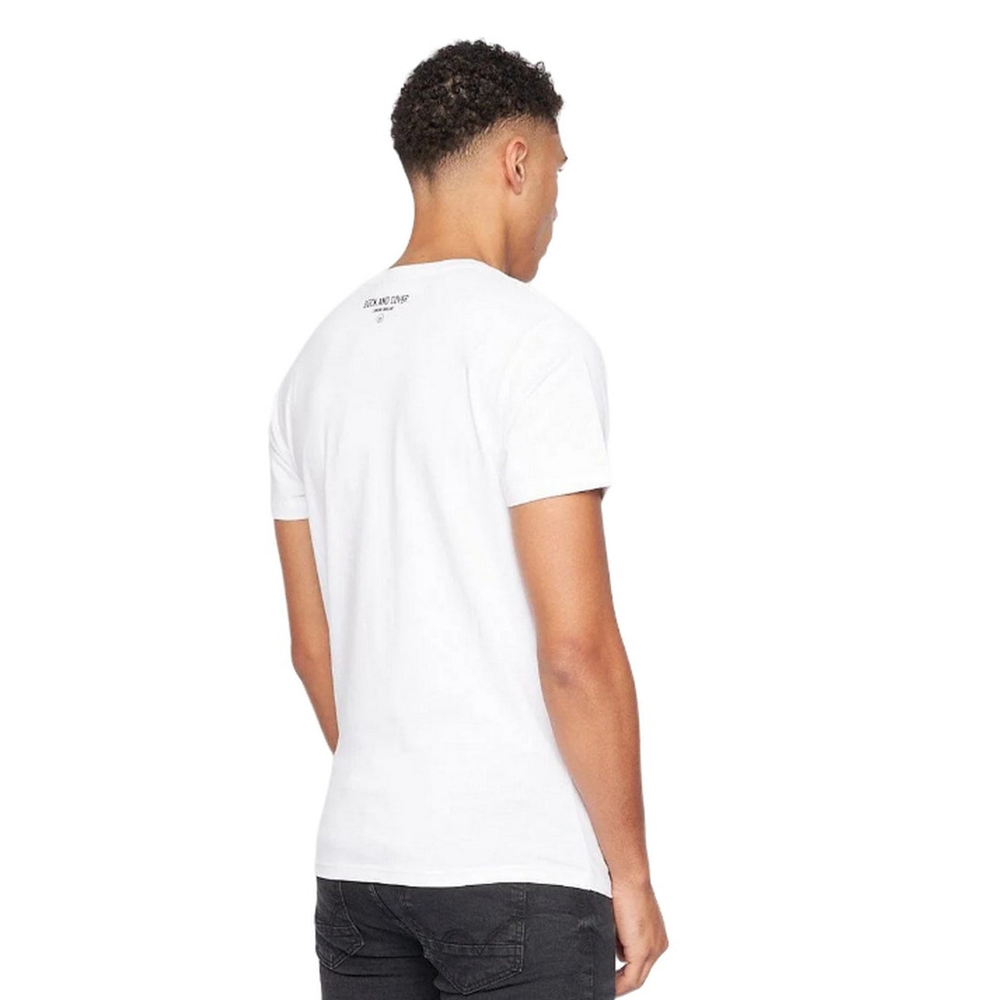 White - Back - Duck and Cover Mens Camoville T-Shirt