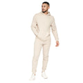 Stone - Front - Crosshatch Mens Emmon Hoodie And Joggers Set