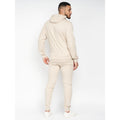 Stone - Back - Crosshatch Mens Emmon Hoodie And Joggers Set