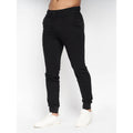 Black - Close up - Crosshatch Mens Emmon Hoodie And Joggers Set