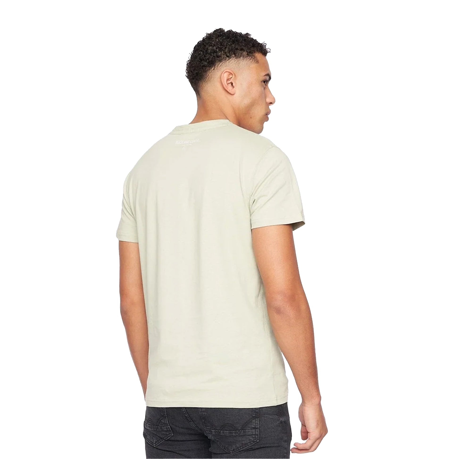 Light Sage - Back - Duck and Cover Mens Tranfax T-Shirt