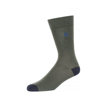 Marine-Dark Green - Side - French Connection Mens Socks (Pack of 3)