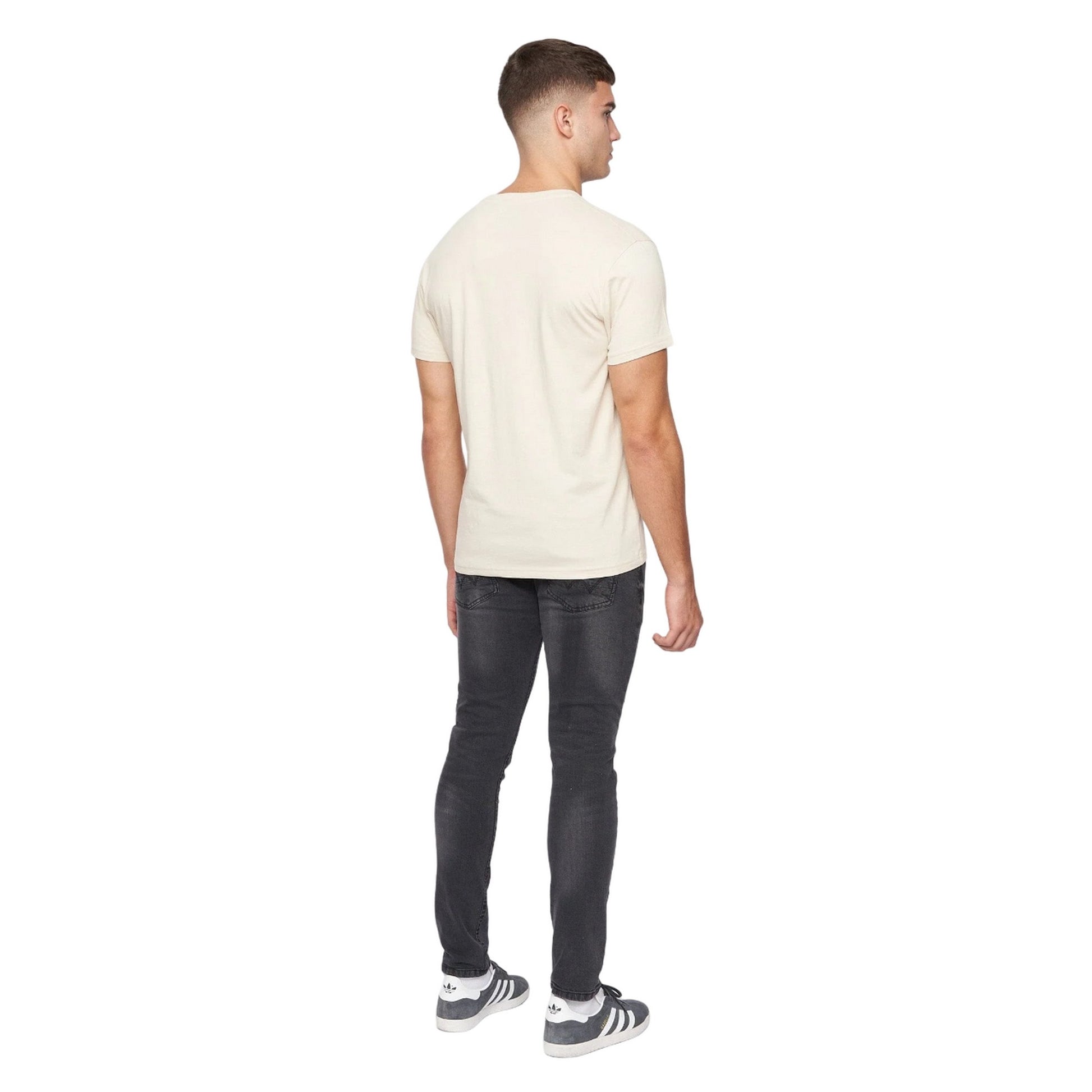 Black-White-Grey-Navy Blue-Light Blue - Back - Duck and Cover Mens Ventmans Assorted Designs T-Shirt (Pack of 5)