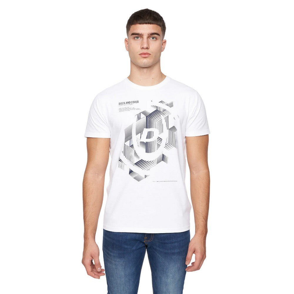 Black-Blue-Sage-White-Off White - Back - Duck and Cover Mens Comonwell Assorted Designs T-Shirt (Pack of 5)