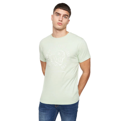 Black-Blue-Sage-White-Off White - Side - Duck and Cover Mens Comonwell Assorted Designs T-Shirt (Pack of 5)