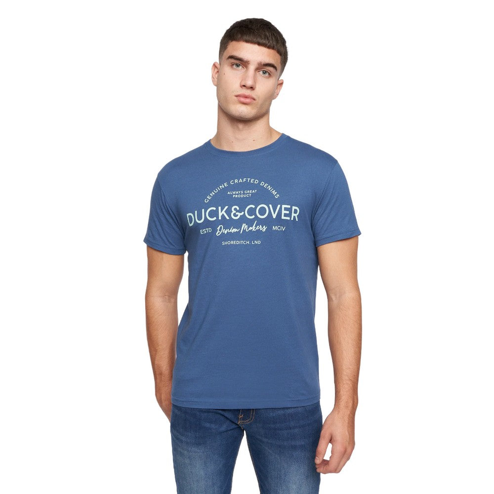 Black-Blue-Sage-White-Off White - Lifestyle - Duck and Cover Mens Comonwell Assorted Designs T-Shirt (Pack of 5)